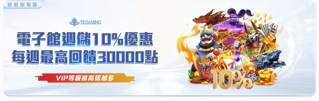TZ娛樂城優惠:免費送體驗金、首儲送500、週週紅包超狂優惠懶人包 6 TZ娛樂城優惠:電子館週儲10%優惠 每週最高回饋30000點