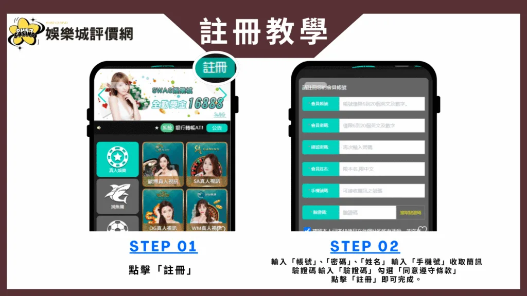 Swag娛樂城評價真有這麼好?萬事小心!規則不看小心不出金! 8 Swag娛樂城-註冊教學