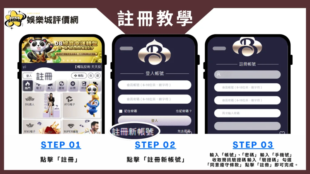 DB締寶娛樂城評價:與玩家對賭?評價異常乾淨?揭開「零差評」假面! 8 DB締寶娛樂城-註冊教學